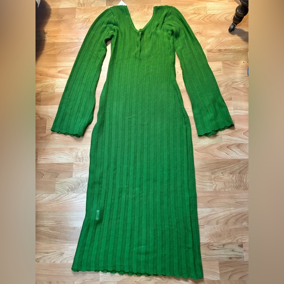Money Green Sweet Nothing Knit Dress - M - Picture 6 of 7